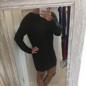 Lulu’s Forest Green Sweater Dress